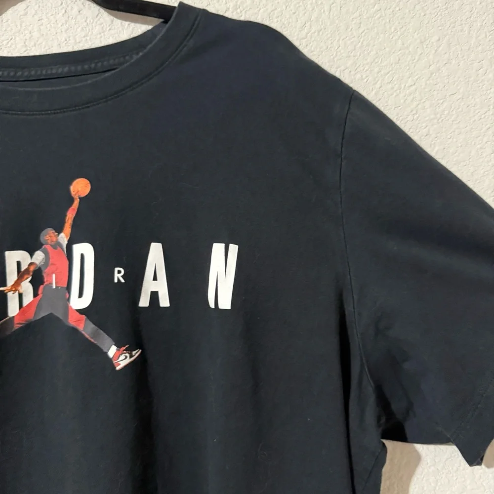 Air Jordan Black Tee with Iconic Logo
